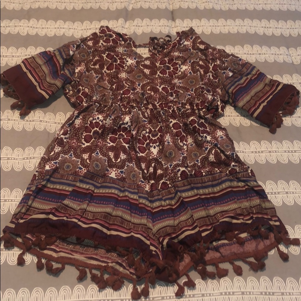 tie-back tassel romper